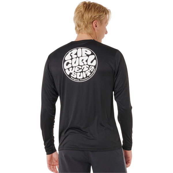 2026 Rip Curl Männer Icons Of Surflite UPF Langarm-Lycra-Weste 162MRV - Black